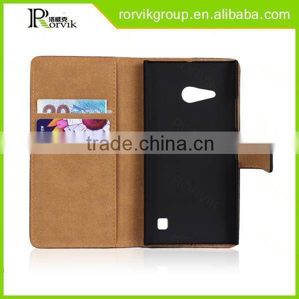 High Quality genuine leather phone case cover for NOKIA Lumia730 wallet high quality leather phone case
