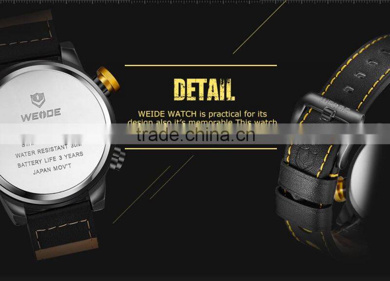 Weide genuine leather watch strap sport watch digital analog watches made in china