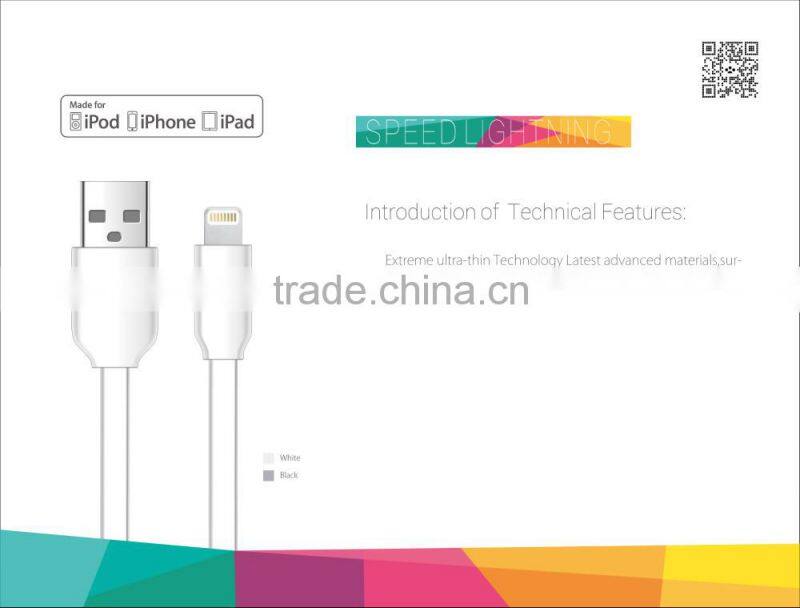 Mobile phone mfi cable micro usb data cable for iPhone 5 iPhone 6/6 Plus MFI certificated cable