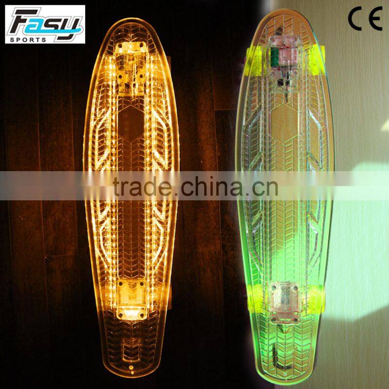 Fasy cheapest durable plastic PC skateboard