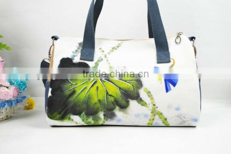 Chinese traditional style canvas lady's fashion bag