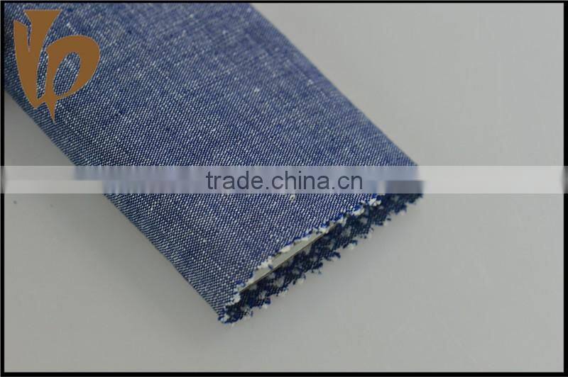 Linen polyester viscose blend fabric rayon fabric yarn dyed interwoven fabric 190gsm for pants