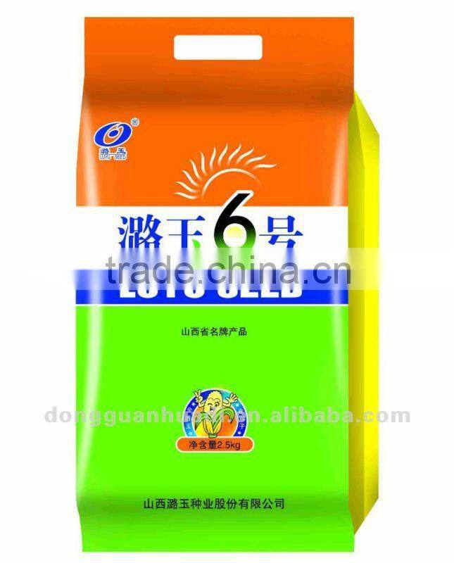 printed side gusset plastic packing bag for dry corn seeds