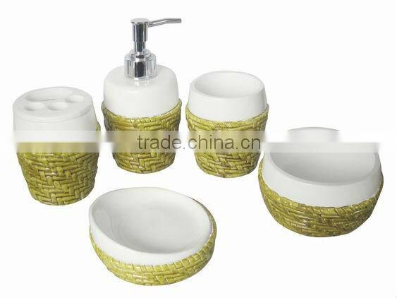 high quality fancy resin bath accessory sets