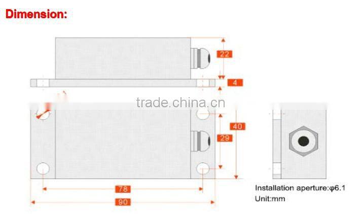 SCA131A Remote Control Switch With Sensor Real Time Auto Monitoring Front,Back,Left ,Right Four Directions of Tilt Status