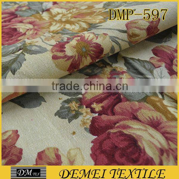 woven pattern poly cotton canvas print bulk