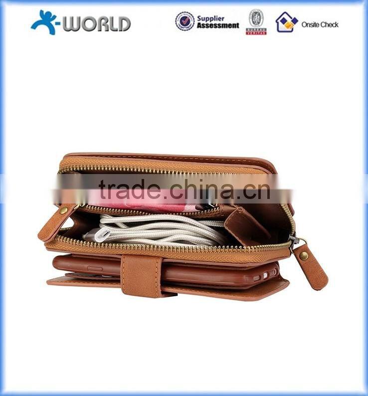 Multifunction handbag wallet purse detachable magnet case for iphone 6