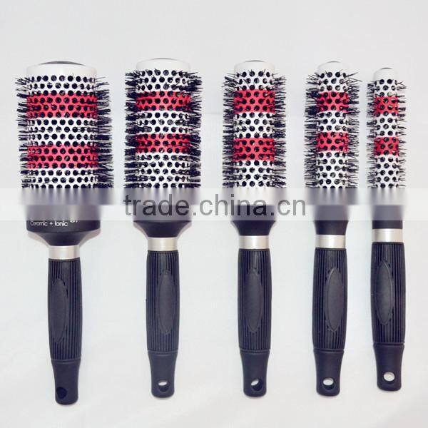 2014 new hot ceramic hair brush,nano tachnology ionic hair brushes