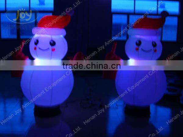 Backyard Christmas decoration inflatable lighting snowman