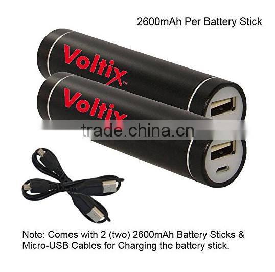 2016 New design portable cylinder 2600mAh power bank for HTC