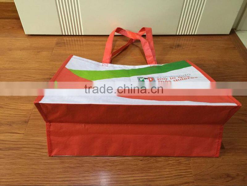 red non woven promo tote bag