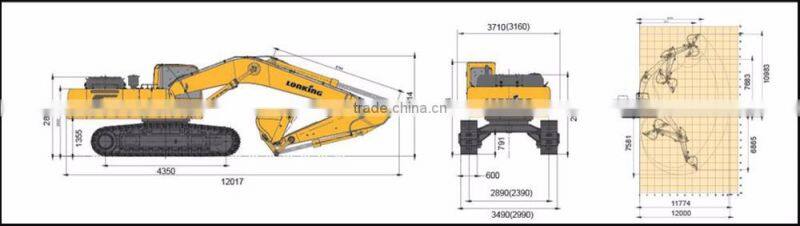LG6485H china 48 ton excavator for sale with 2.2 cbm bucket