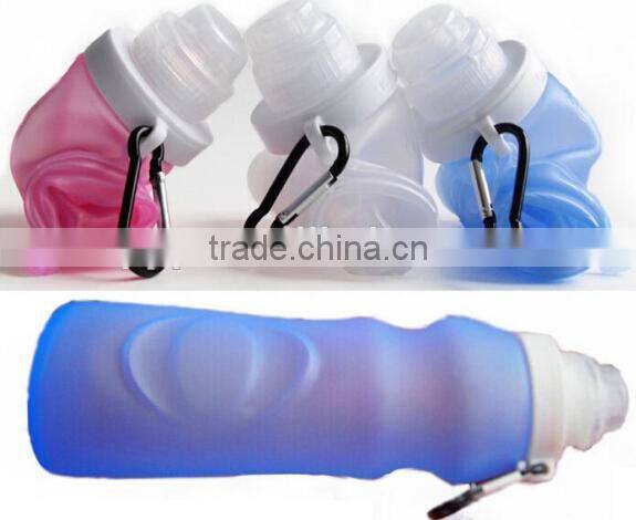 Christmas ornament silicone foldable water bottle/hot water bottle silicone/plastic drinking bottle