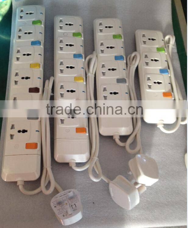 New design high quality 3 core electric power extension sockets outlet,UK, Multi,EU