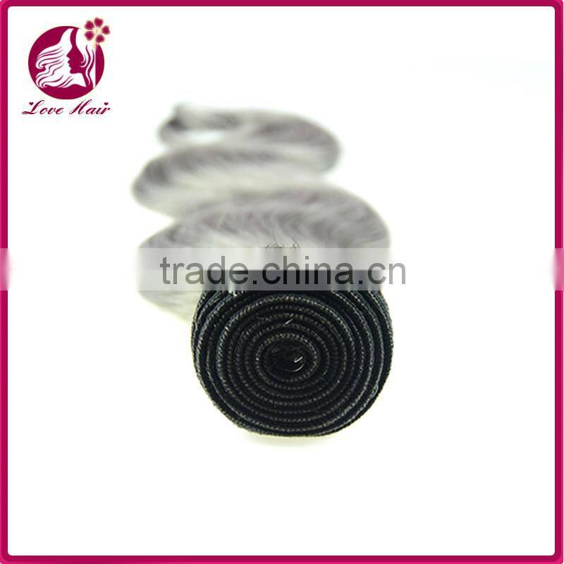 Unprocessed 7a chinese gold vender straight 1b grey ombre 100 human hair for sale