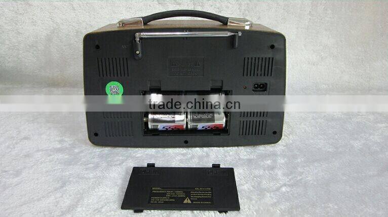 Retro Wood Radio with USB Player and Recording Function