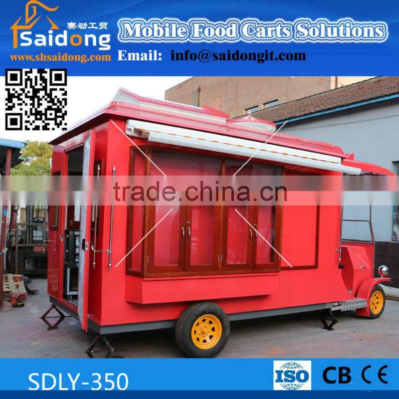 CE approval Big capacity mobile kitchen truck-mobile vintage food van for design