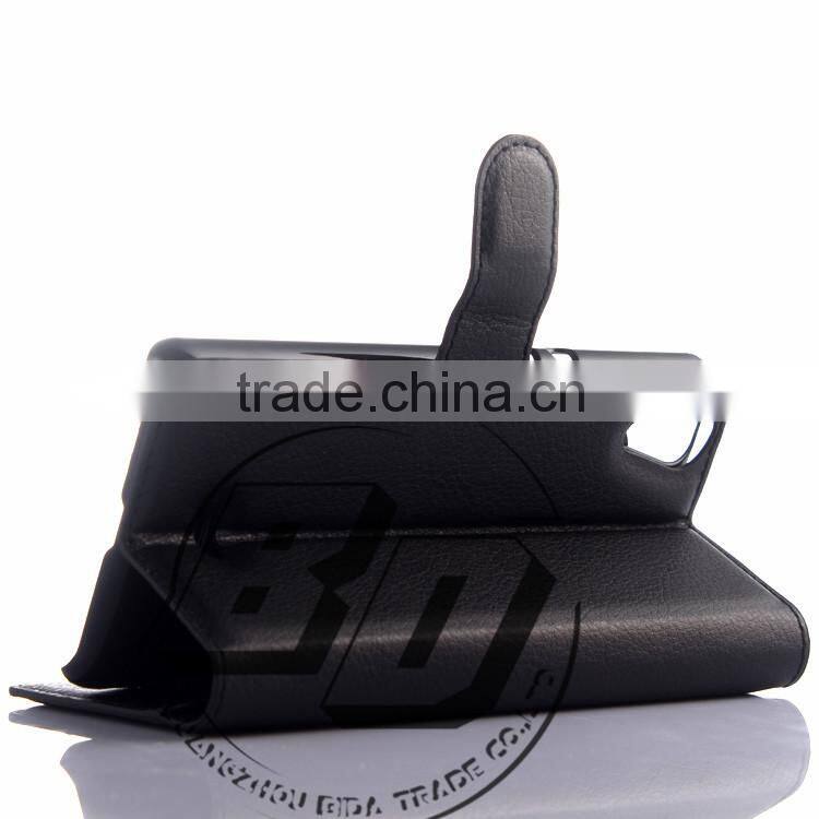 Top Selling Durable Flip Wallet Style Magnetic Flip Stand PU Leather Case For Wiko Rainbow lite luxury leather case