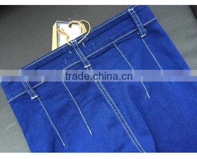 2016 Summer Fashion Women New Design Denim Jean Pant Ladies Pleated Push Up Integral High Waist Top Quality Jeans Pent