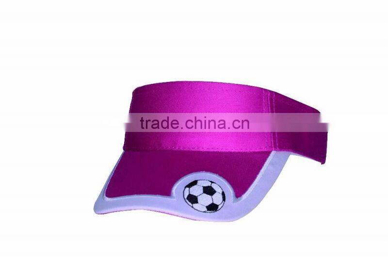3D embroidery peak 100% cotton twill custom sun visor for promotion