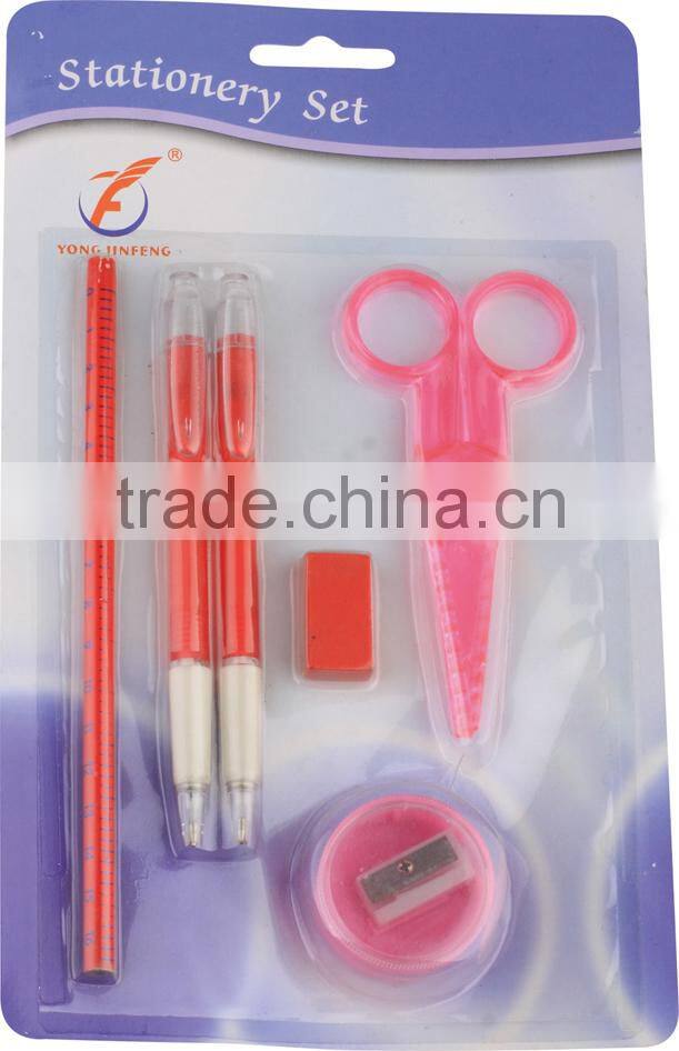 Customer Stationery set with color pencil,notepads,sharpener