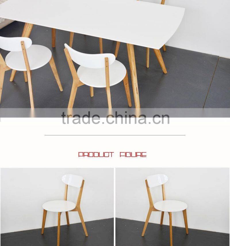 White dining tables made from oak wood