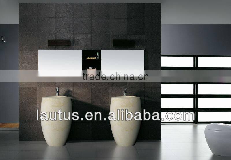 luxury bathroom vanity unit with marble top