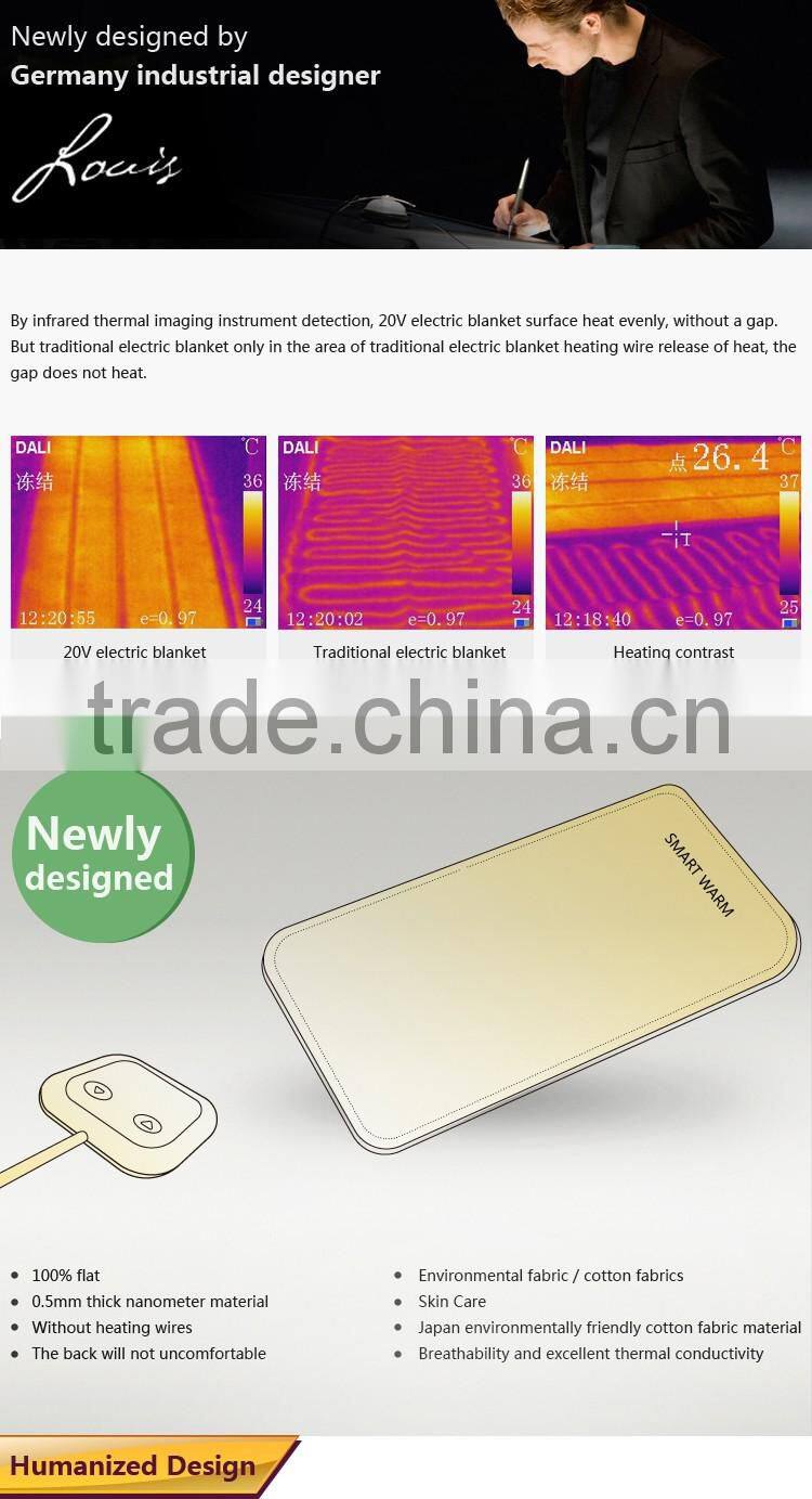 green light 20V DC Excellent healthcare wholesale electric warming blanket