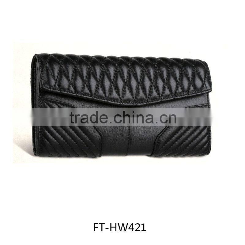 2015 Quality Best Design Women Long Wallet in Black