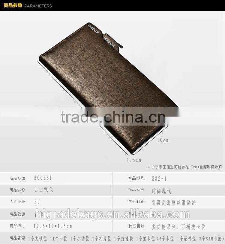 2016 men faux leather travel wallet