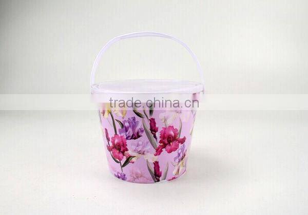 flower plastic popcorn bucket