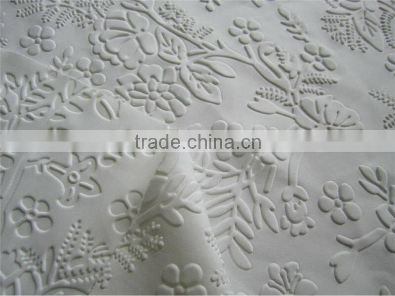 NEW ARRIVAL 100% polyester three dimensional embossed curtain fabric
