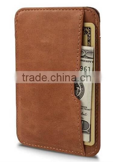 2016 new minimalist style slim wallet card wallet genuine leather rfid