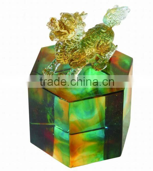 crystal gift - chinese dragon offocial seals --BS137