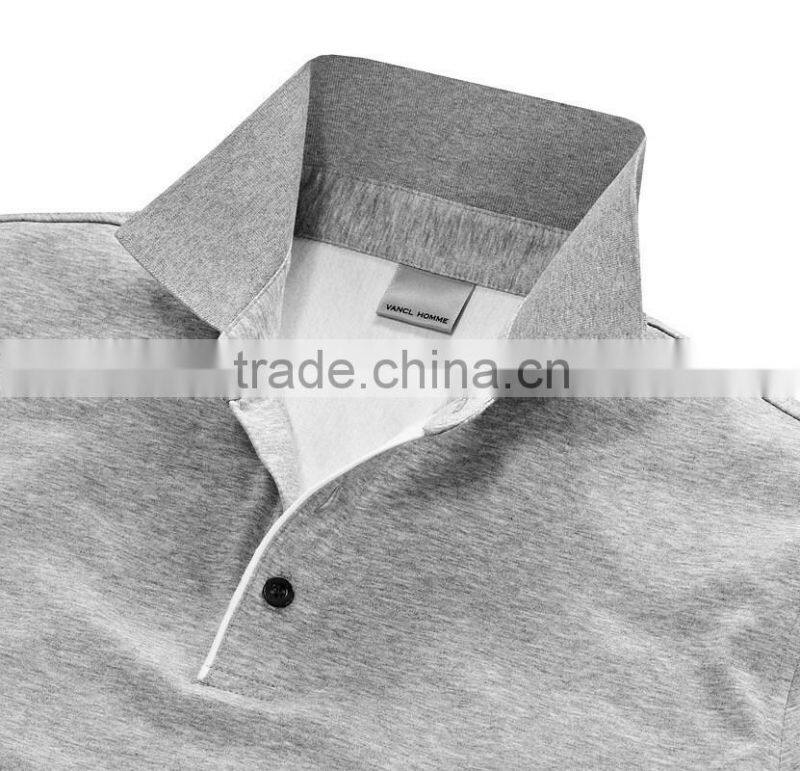 solid color garment washing polo shirt