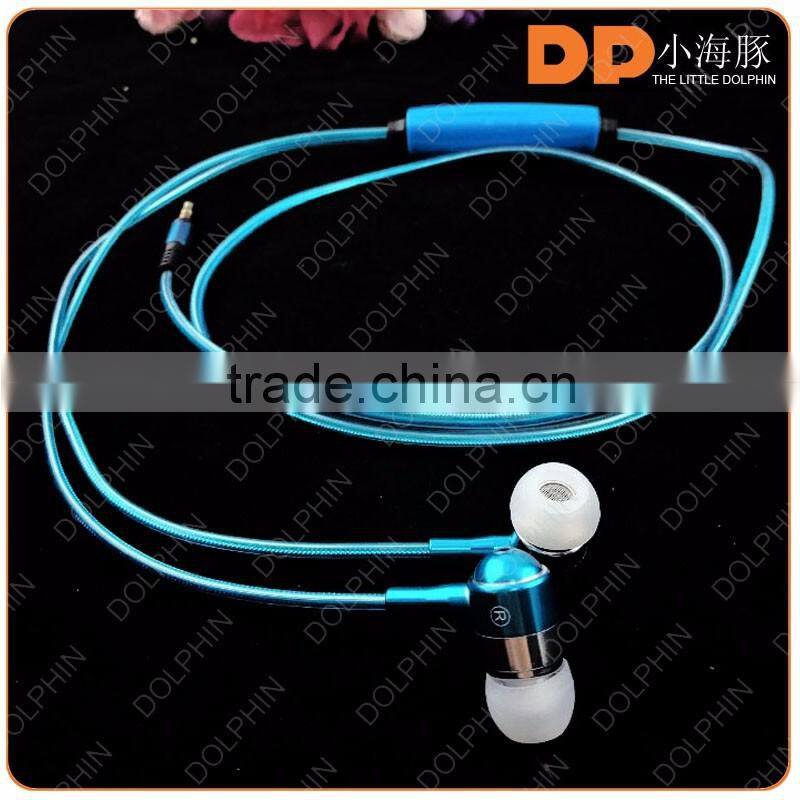 china supplier beautiful flashing light LED earphone noise cancelling glowing headphones