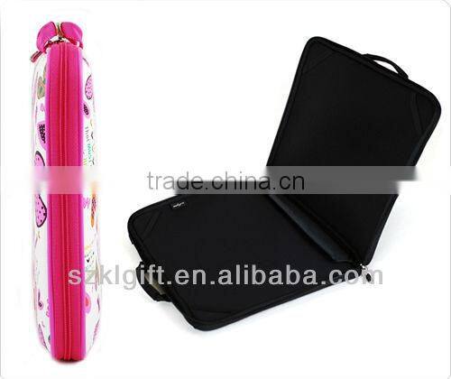 Shenzhen 11.6 Inch Pink Heart Design Computer Bag with Accessories Pouch