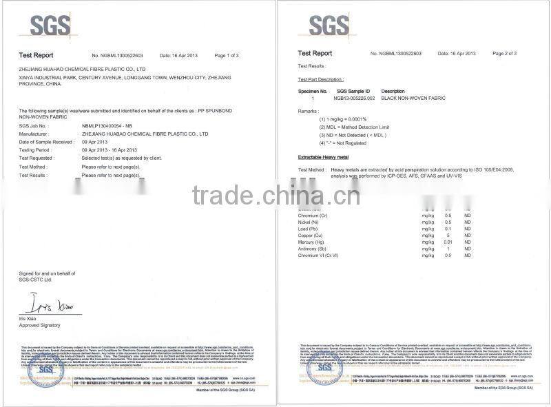 quality 100% pp spunbond nonwoven fabric