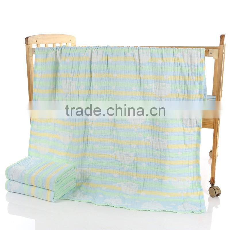 2016 new style knitted blanket baby 2 colors 3 layers gauze cotton baby blanket