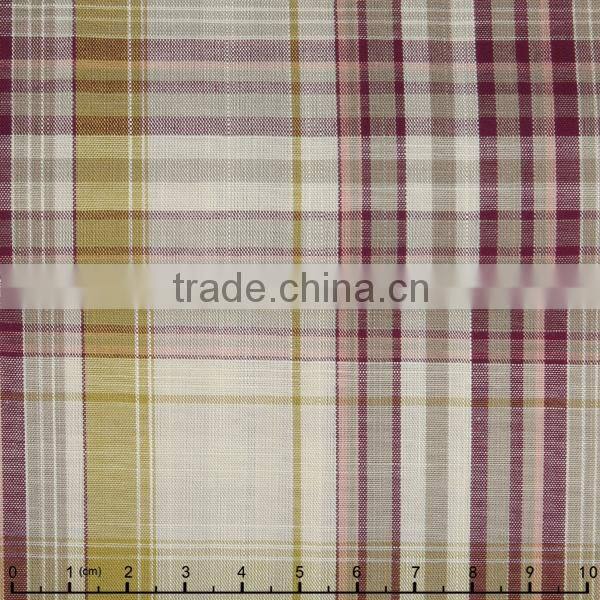 James no minimum regular soft yarn dyed colorful big check plain fabric