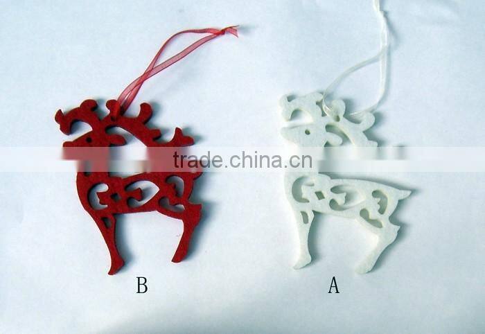Christmas Felt stars/deer/tree Hanging decoration xmas tree ornament gifts in red and white