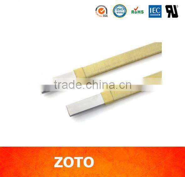 Enameled & fiberglass wrapped flat electrical wire