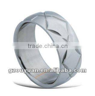 Matte fashionable stainless steel wedding rings