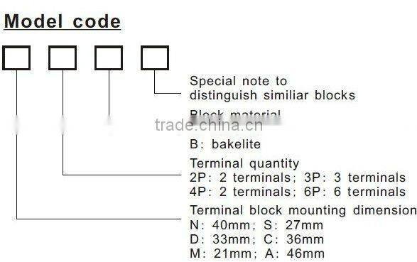 thermocouple terminal block N-3P-C ceramic block