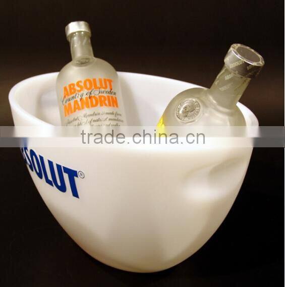 Large plastic acrylic champagne bowl ice bucket for party