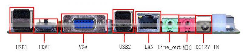 Factory price Very-high performance Intel 1037U DDR3 dc 12v motherboard , embedded motherboard ,1037u mini itx motherboard