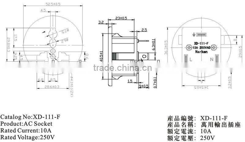 universal multi socket, industrial socket, universal power sockets