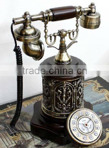 Decoration Wooden Retro Home Telephone