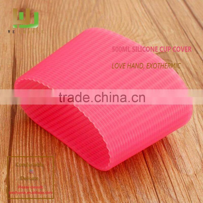 Hot Sell Eco-Friendly silicone coffee cup cover Heat Resistant silicone drink cup cover