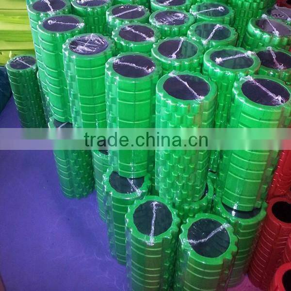 2016 best selling products Fitness Yoga Foam Roller ,EVA Hollow Massage Grid Yoga Foam Roller,Hollow Exercise Yoga Foam Roller